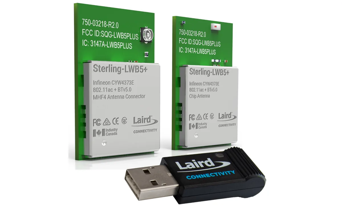 Sterling LWB5+ Wi-Fi® + Bluetooth® moduli
