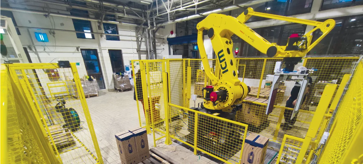 Robotska ćelija za paletiziranje kutija