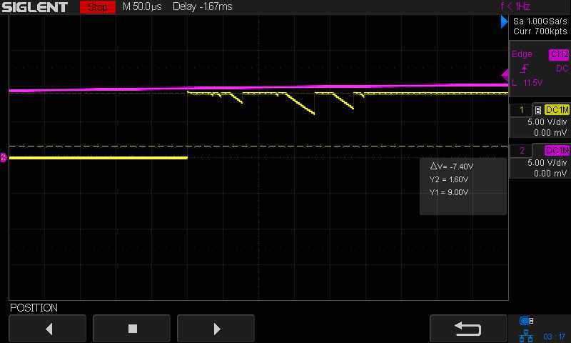 Deatil shot of the cold-switch bounce