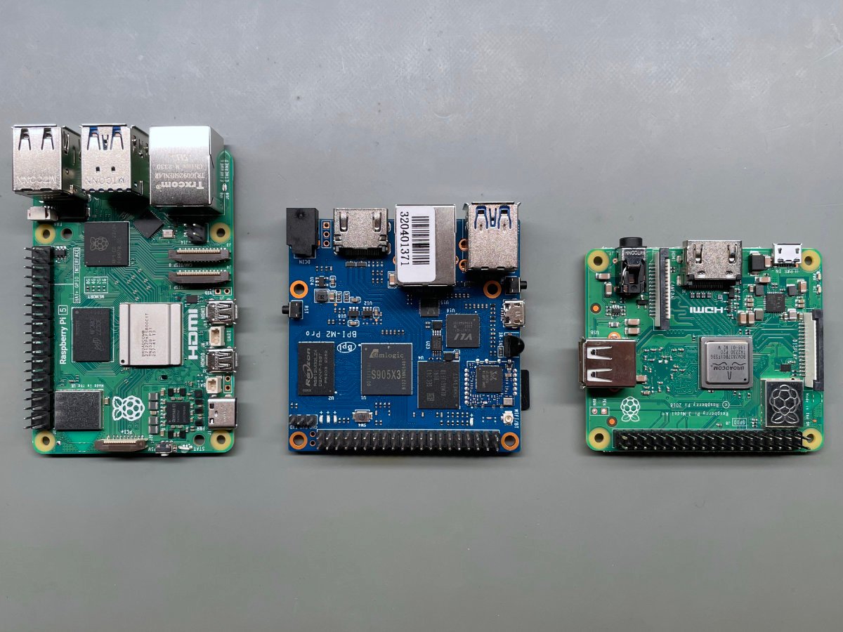 BPi-M2 pro and Raspberry Pi 5 and 3