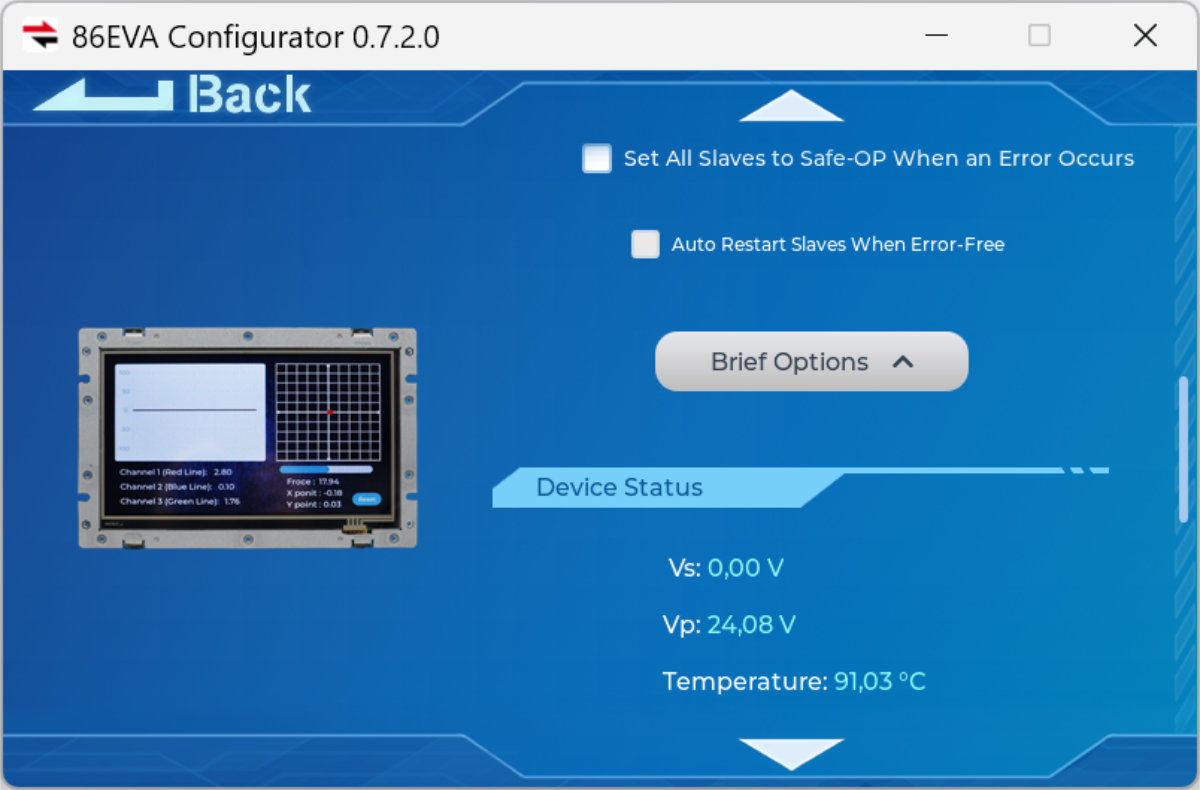 screenshot: 86EVA Configurator