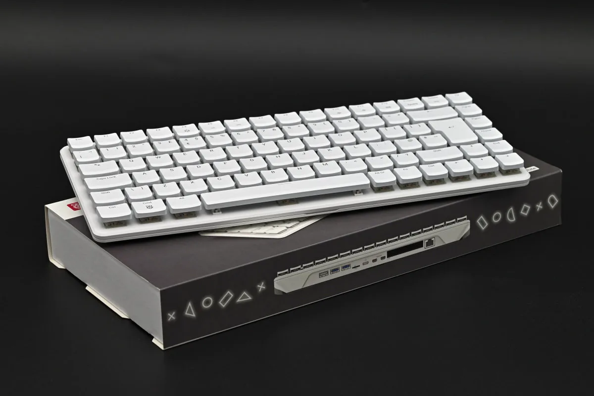 A photo showcasing the Raspberry Pi 500+ sitting atop its box.