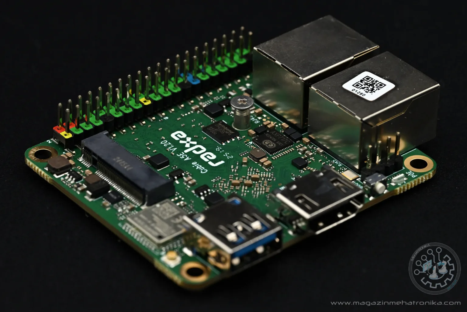 Radxa Cubie A5E Industrial recenzija Radxa A5E Industrial with Allwinner T527 SoC