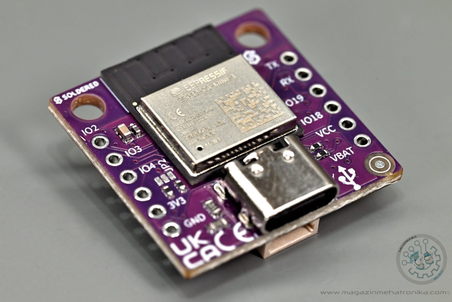 Soldered NULA Mini ESP32-C6 recenzija Soldered NULA mini ESP32-C6-mini-1