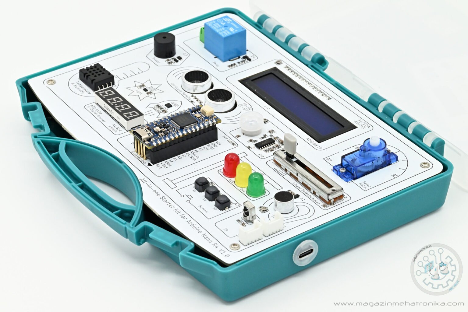 Elecrow All-in-one Starter Kit for Arduino Nano R4 recenzija Elecrow All-in-one Starter Kit for Arduino Nano R4