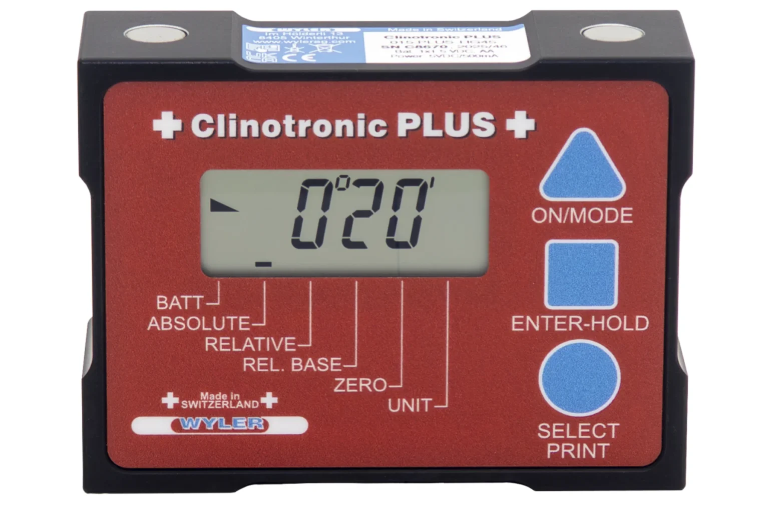 WYLER AG Clinotronic digitalne libele